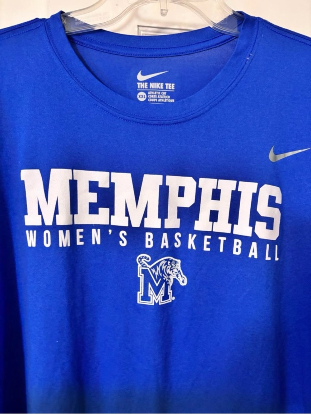 NIKE MEMPHIS WOMEN’S BASKETBALL LONG SLEEVED ROYAL BLUE DRI-FIT TEE XXL TTG NEW